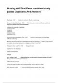 Nursing 400 Final Exam combined study guides Questions And Answers