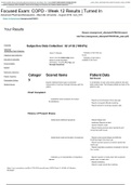 NURS 615 Focused Exam: COPD - Week 12 Results | Turned In Subjective Data Collection: 32 of 32 (100.0%) LATEST UPDATE