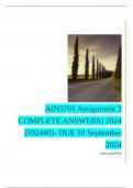 AIN3701 Assignment 3 COMPLETE ANSWERS) 2024 (592440)- DUE 10 September 2024