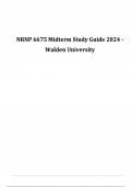 NRNP 6675 Midterm Study Guide 2024/2025 - Walden University