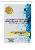 FIN3701 Assignment 2 COMPLETE ANSWERS) Semester 2 2024 (232193) - DUE 16 September 2024 ; 100% TRUSTED Complete, trusted solutions and explanations. 