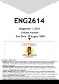 ENG2614 Assignment 3 (ANSWERS) 2024 - DISTINCTION GUARANTEED