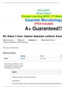 2024/2025   Brand New!!  Portage Learning BIOD 171 Module 5   Essential Microbiology   (PICS included)  A+ Guaranteed!!