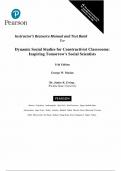 Instructor Manual With Test Bank For Dynamic Social Studies 11th Edition By George Maxim  All Chapters, 100% Original Verified, A+ Grade)