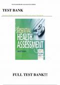 Test Bank - for Essential Health Assessment First Edition by Janice Thompson, All Chapters | Complete Guide A+