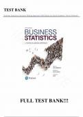 Test Bank - for Business Statistics  A Decision-Making Approach 10th Edition by David Groebner, All Chapters | Complete Guide A+