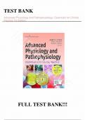 Test Bank - for Advanced Physiology and Pathophysiology: Essentials for Clinical Practice 1st Edition by Nancy Tkacs, All Chapters | Complete Guide A+