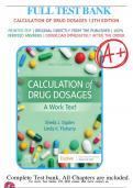 Test Bank For  Calculation of Drug Dosages 12th Edition By Sheila Ogden, Linda Fluharty|9780323826228| All Chapters 1-19| LATEST