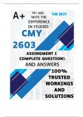 CMY2603 Assignment 1 COMPLETE ANSWERS) Semester 2 2024 - DUE 27 August 2024