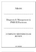 (CU) NR-606 Diagnosis & Management in PMH II Practicum Complete Midterm Exam Review 2024