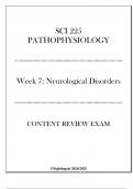 (Nightingale) SCI 225 Pathophysiology - Week 7 Neurological Disorders - Content Review Exam