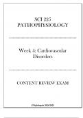 (Nightingale) SCI 225 Pathophysiology - Week 4 Cardiovascular Disorders - Content Review Exam