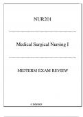 (Fortis) NUR201 Medical Surgical Nursing I Midterm Exam Review 2024-2025.