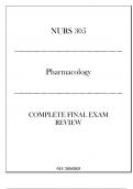 (LU) NURS 305 Pharmacology Complete Final Exam Review 2024-2025