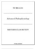 (WU) NURS 6501 - Advanced Pathophysiology - Midterm Exam Review 20242025.