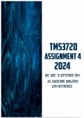 TMS3720 Assignment 4 2024 | Due 12 September 2024