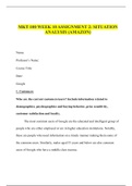 MKT 100 WEEK 10 ASSIGNMENT 2 SITUATION ANALYSIS (AMAZON) / MKT100 WEEK 10 ASSIGNMENT 2 SITUATION ANALYSIS (AMAZON): GRADED A | 100% CORRECT |STRAYER