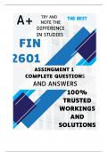 FIN2601 Assignment 1 COMPLETE ANSWERS) Semester 2 2024