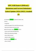 ADV 318J Exam 4 (Wilcox) | Questions and Correct Solutions | Latest Update 2024/2025 | Graded A+