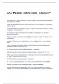 AAB Medical Technologist - Chemistry Questions and Answers Graded A+