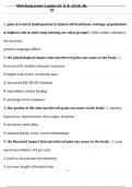 MED-SURG EXAM 1 GALEN CH. 5, 9, 13-15, 36, 37 HIGHLY TESTED QUESTIONS WITH CORRECT ANSWERS ALREADY GRADED A+ & VERIFIED