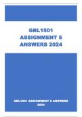 GRL1501 ASSIGNMENT 5 ANSWERS 2024