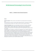 NR566 / NR 566 Week 1 - 3 Midterm Exam Review Questions (Latest 2021): Advanced Pharmacology for Care of the Family - Chamberlain