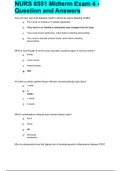 NURS 6551 Midterm Exam 4 - Question and Answers| Already Graded A 