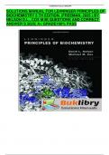 SOLUTIONS MANUAL FOR LEHNINGER PRINCIPLES OF BIOCHEMISTRY 5 TH EDITION. (FREEMAN, 2025 ) BY NELSON D.L., COX M.M| QUESTIONS AND CORRECT ANSWER S 2025| A+ GRADE100% PASS