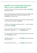 Backflow Test | 63 Questions and Answers 100% Correct | Updated 2024-2025