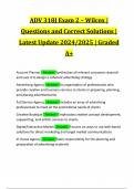 ADV 318J Exam 2 – Wilcox | Questions and Correct Solutions | Latest Update 2024/2025 | Graded A+