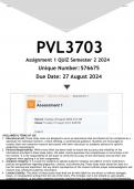 PVL3703 Assignment 1 (ANSWERS) Semester 2 2024 - DISTINCTION GUARANTEED