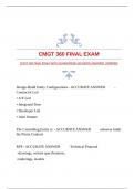 CMGT 360 FINAL EXAM WITH GUARANTEED ACCURATE ANSWERS |VERIFIED