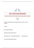 AEC 300 EXAM 2024/2025 WITH GUARANTEED ACCURATE ANSWERS |VERIFIED