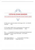 CSTM 451 EXAM 2024/2025 WITH GUARANTEED ACCURATE ANSWERS |VERIFIED