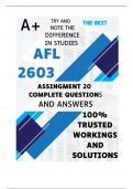 AFL2603 Assignment 20 (ENGLISH COMPLETE ANSWERS) Semester 2 2024