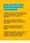 Strat 392 BYU Final Exam(30 questions and answers).