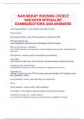 NAN MCKAY HOUSING CHOICE VOUCHER SPECIALIST EXAMQUESTIONS AND ANSWERS