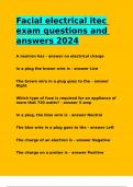 Facial electrical itec exam questions and answers 2024