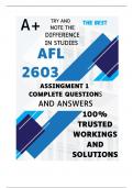 AFL2603 Assignment 1 (ENGLISH 10 COMPLETE ANSWERS) Semester 2 2024