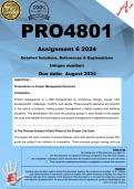 PRO4801 Assignment 6 (COMPLETE ANSWERS) 2024