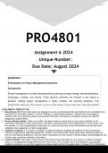 PRO4801 Assignment 6 (ANSWERS) 2024 - DISTINCTION GUARANTEED