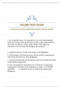 PALMR TEST EXAM WITH GUARANTEED ACCURATE ANSWERS |VERIFIED