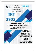 TRT3702 Assignment 6 (COMPLETE ANSWERS) Semester 2 2024 (253459)- DUE 11 November 2024