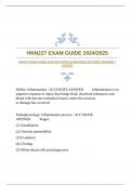 HNN227 EXAM GUIDE 2024/2025 WITH GUARANTEED ACCURATE ANSWERS |VERIFIED