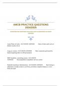 AMCB PRACTICE QUESTIONS 2024/2025 WITH GUARANTEED ACCURATE ANSWERS