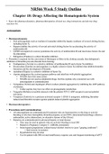 Summary, Chamberlain College of Nursing - NR 566 final study guide NR566 Week 5 Study Outline (latest)