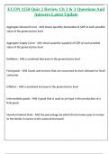 ECON 1150 Quiz 2 Review Ch 2 & 3 Questions And Answers Latest Update