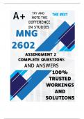 MNG2602 Assignment 2 QUIZ (COMPLETE ANSWERS) Semester 2 2024 - DUE 30 September 2024