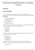 NUR 265 Exam 3 ENDOCRINE Questions_2020 | NUR265 Exam 3 ENDOCRINE Questions _Graded A